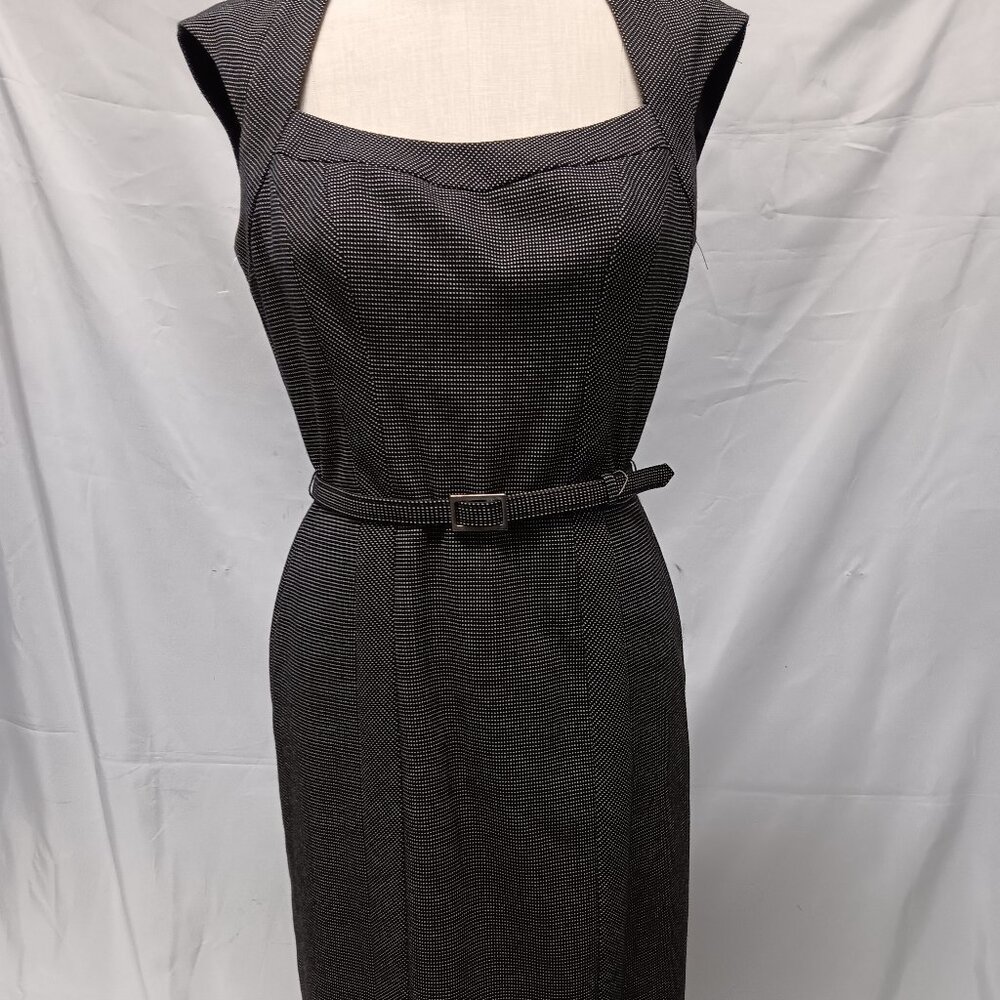 White House Black Market Polka Dot Black And White Dress